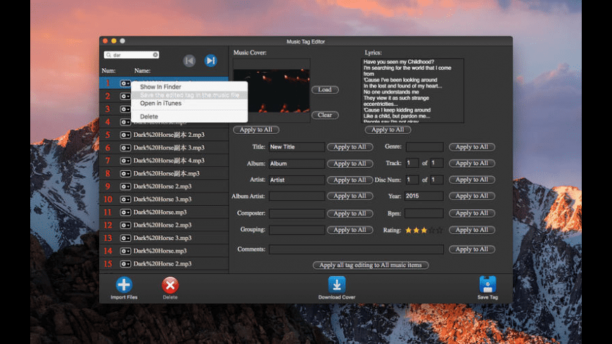 video tag editor for mac